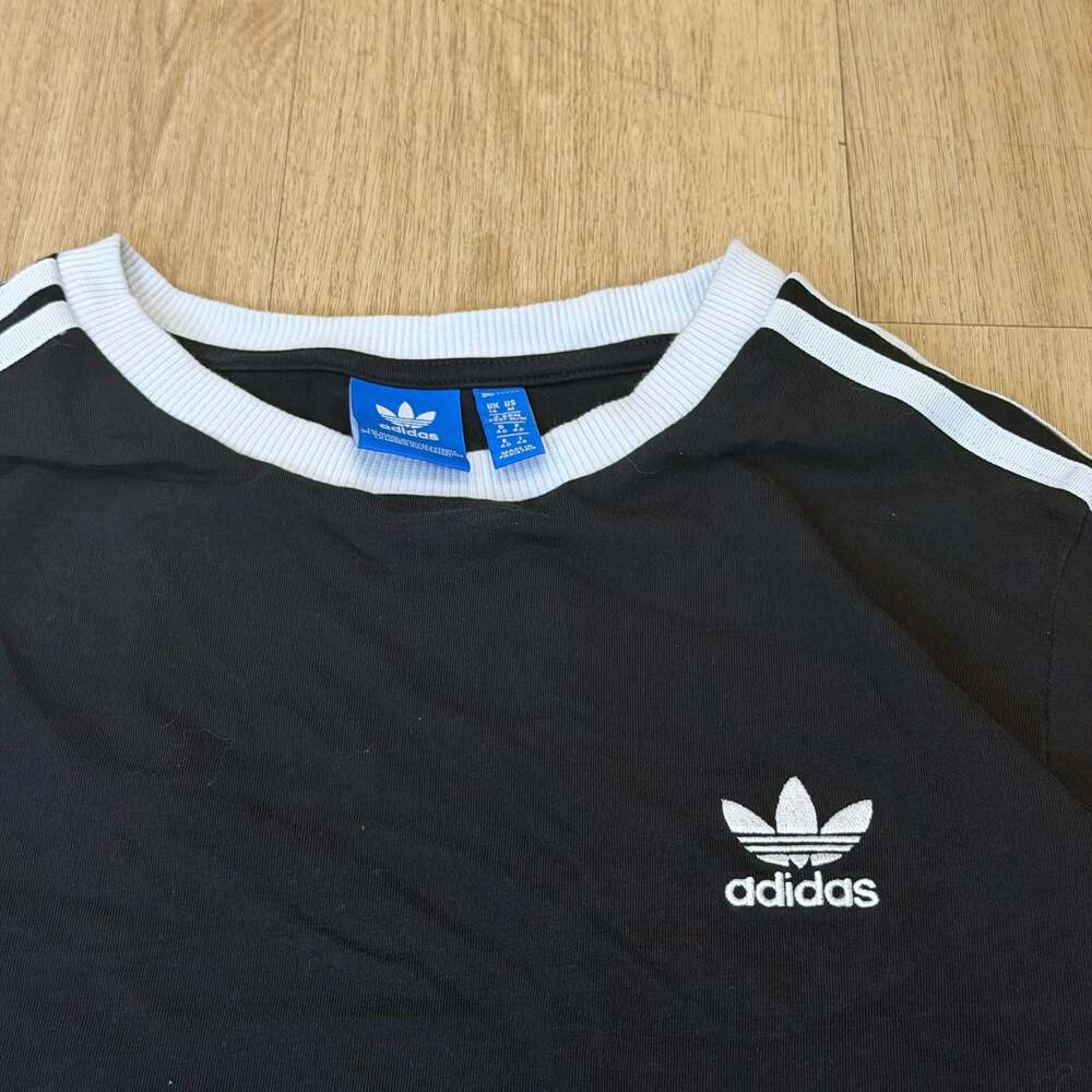 Adidas Originals Trefoil 3-Stripes Long Sleeve Shirt Size M - Picture 7 of 8